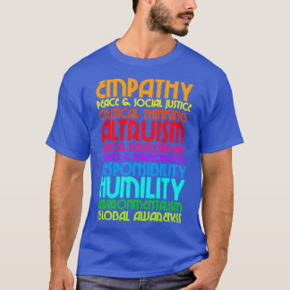 T-shirt Les dix engagements La conception des valeurs huma