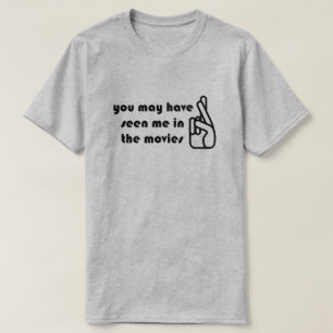T-shirt Les doigts croisés dans les films Mens GreyTshirt