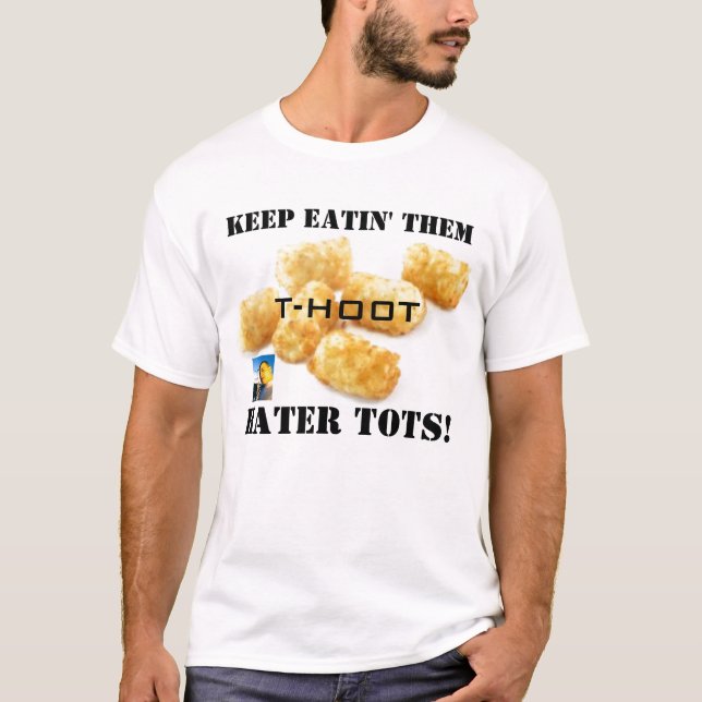 T-shirt les doigts de tater, couverture de huée petite, (Devant)