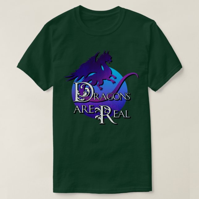 T-shirt Les dragons sont vrais bleus (Design devant)
