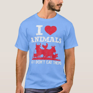 T-shirt Les Droits Des Animaux J'Aime Les Animaux Donc Je