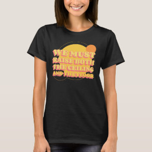 T-shirt Les droits des femmes jaunes augmentent le plafond