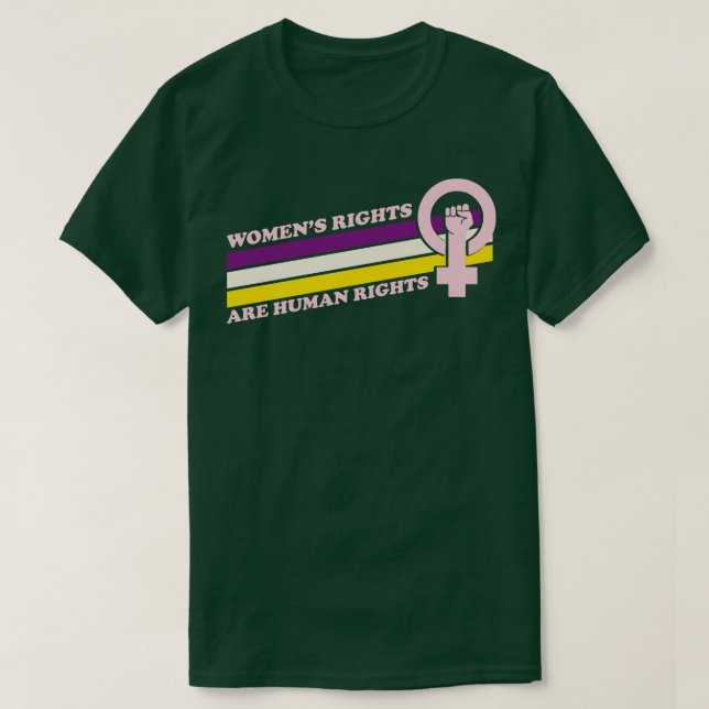 T-shirt Les droits des femmes sont des droits humains 1 (Design devant)