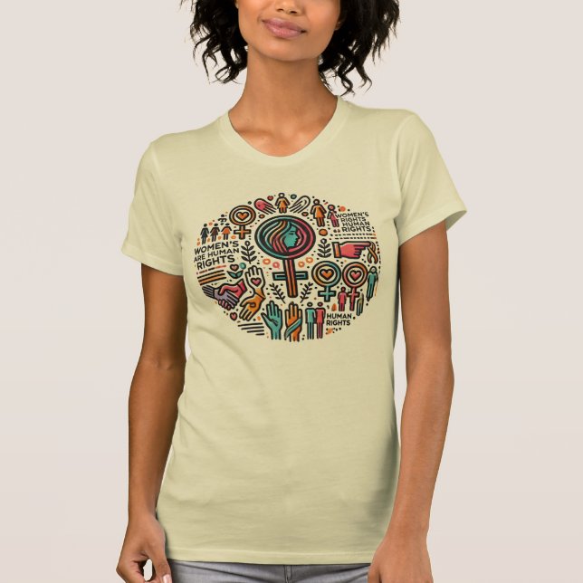 T-shirt Les droits des femmes sont des droits humains - Be (Devant)