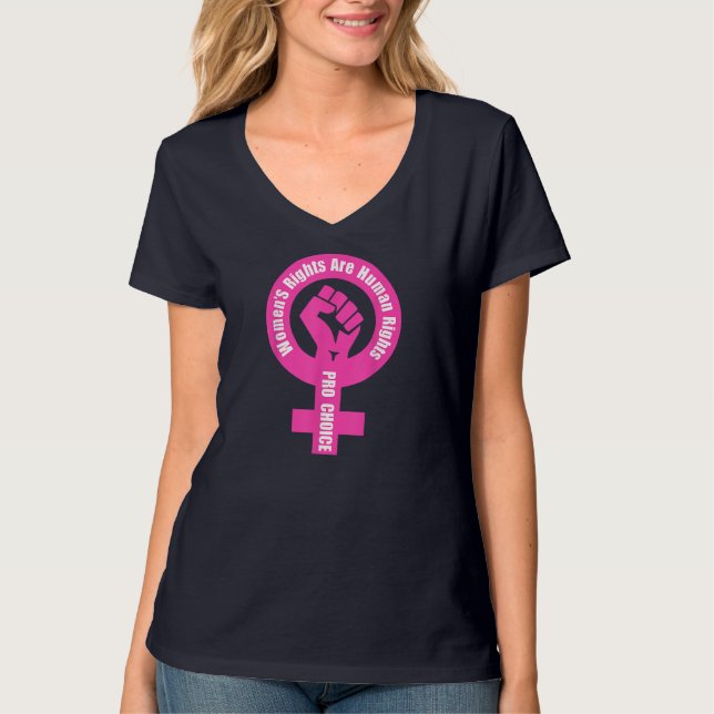 T-shirt Les droits des femmes sont des droits humains Pro  (Devant)