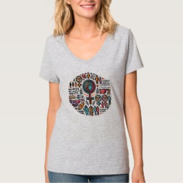 T-shirt Les droits des femmes sont des droits humains - V-