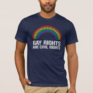 T-SHIRT LES DROITS DES HOMOSEXUELS SONT DES DROITS CIVILS