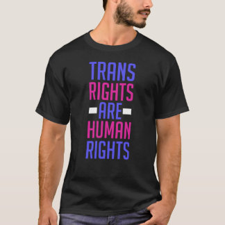 T-shirt Les droits trans sont des droits de l'homme - tran