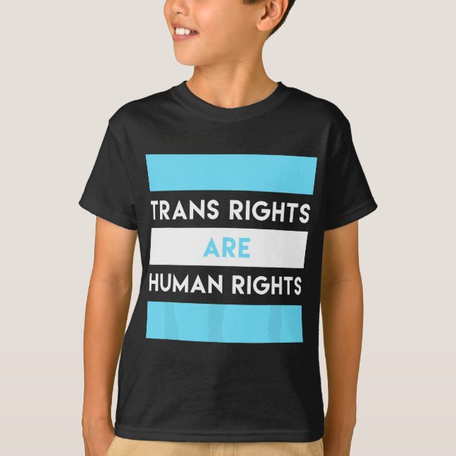 T-shirt Les droits trans sont des droits humains transgenr (Devant)