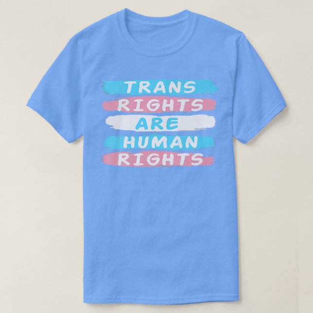 T-shirt Les Droits Transgenres Sont Des Droits De L'Homme. (Design devant)
