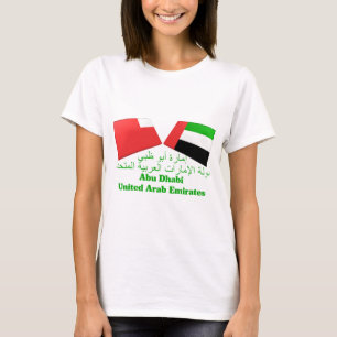 T-shirt Les EAU et tuiles de drapeau d'Abu Dhabi