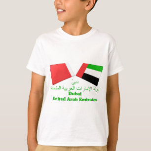 T-shirt Les EAU et tuiles de drapeau de Dubaï