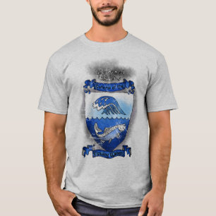 T-shirt Les eaux d'écoulement ont affligé la chemise gri