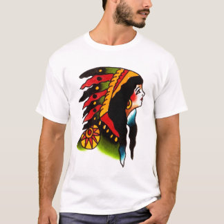 T-shirt Les eaux indiennes de Percy de tête de fille par