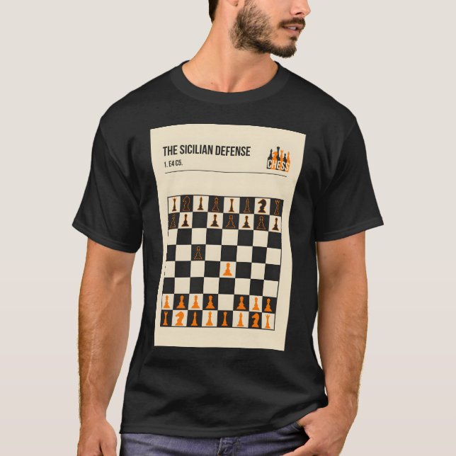 T-shirt Les échecs de défense sicilienne Ouverture du livr (Devant)