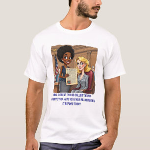T-shirt Les Écoles Crockett Greene Sur La Constitution Amé