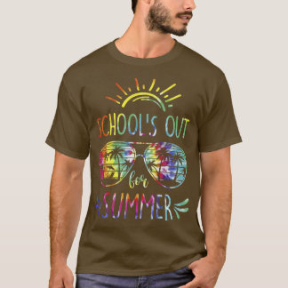 T-shirt Les Écoles Pour Les Lunettes D'Été Dernier Jour De