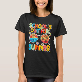 T-shirt Les écoles sont fermées pour l'été Rétro Dernier j