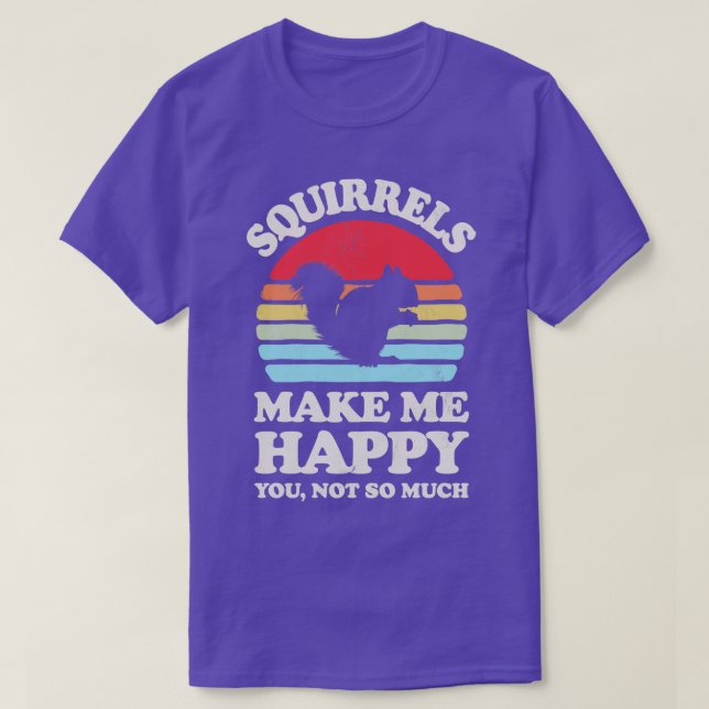 T-shirt Les écureuils me rendent heureux Sunset Retro pour (Design devant)