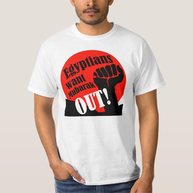 T-shirt Les Egyptiens veulent Mubarak ! (Devant)