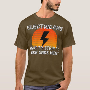 T-shirt Les Électriciens Bande Pour Faire Finir L'Électric