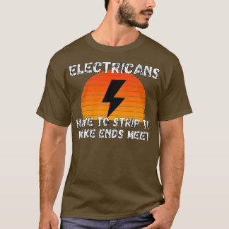 T-shirt Les Électriciens Bande Pour Faire Finir L'Électric