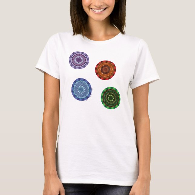 T-shirt Les Eléments Chemise Lumière Femmes Mandalas (Devant)