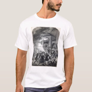 T-shirt Les émeutiers de "aucun papisme" brûlant la prison