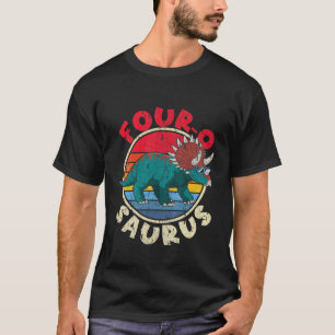 T-shirt Les Enfants 4Th Birthday Four O Saurus