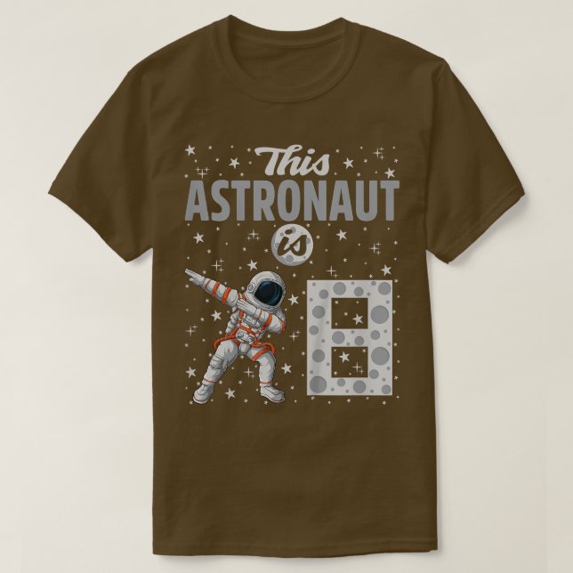 T-shirt Les enfants Cet astronaute a 8 ans Dabbing Astrona (Design devant)