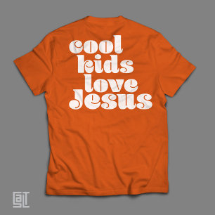 T-Shirt Les enfants cool aiment Jésus Retro chrétien