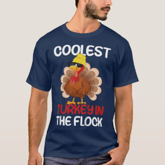 T-shirt Les Enfants Coolent La Turquie Dans Le Flock Drôle