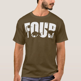 T-shirt Les enfants de 4 ans Old Birthday Boy Dinosaur