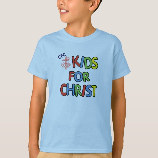 T-shirt Les enfants de CFC pour le Christ badine le (Devant)