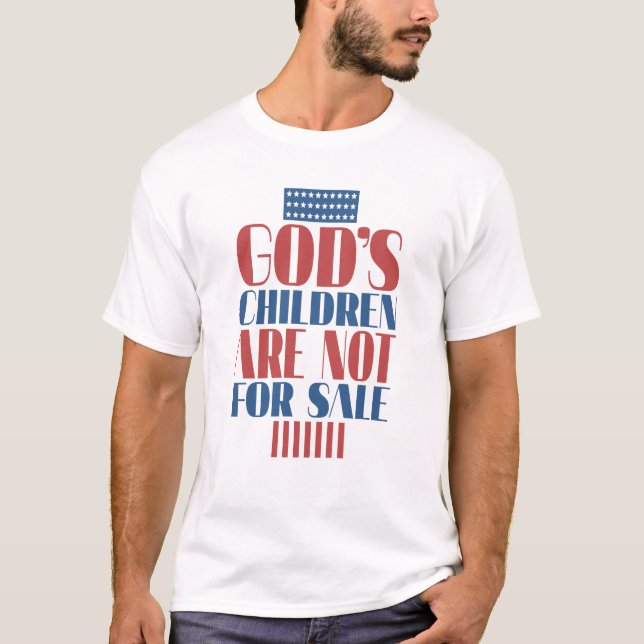 T-shirt Les enfants de Dieu ne sont pas à vendre Humour (Devant)