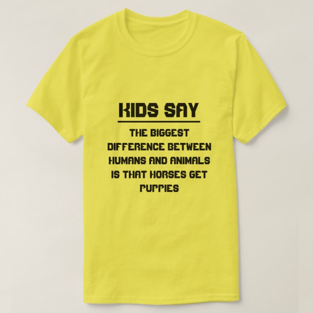 T-shirt Les enfants disent : différence entre les humains  (Design devant)