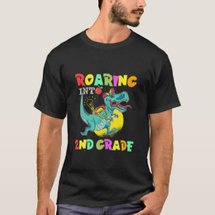 T-shirt Les Enfants Drôle Gravent En Dinosaure De 2E Année