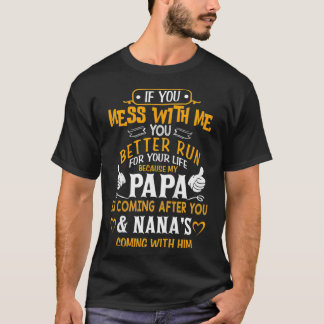 T-shirt Les Enfants Drôle Si Vous Devez Avec Moi Mon Papa 