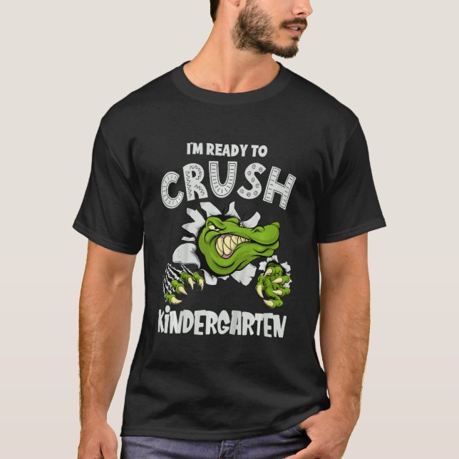 T-shirt Les Enfants Je Suis Prêt À Écraser La maternelle A (Devant)