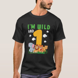 T-shirt Les enfants je suis sauvage Et un thème d'animaux 