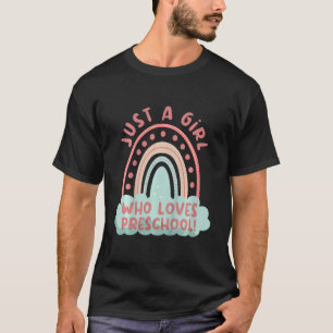 T-shirt Les Enfants Juste Une Fille Qui Aime L'École Présc
