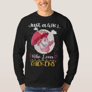 T-shirt Les Enfants Mignonne Hen Chicken Farmer Juste Une 