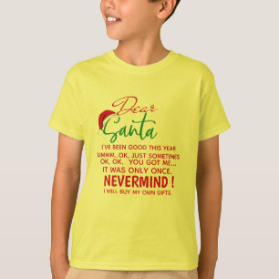 T-shirt Les enfants Personnalisers Dear Père Noël Funny 