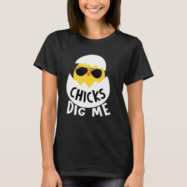 T-shirt Les Enfants Poussins Me Creusent Joyeux Jour de Pâ (Devant)