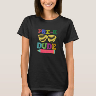 T-shirt Les Enfants Pré K Mec Premier Jour De L'École Prés