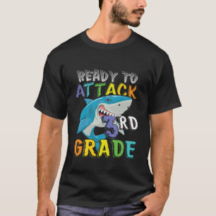 T-shirt Les Enfants Prêts À Attaquer Le Requin De 3E Année