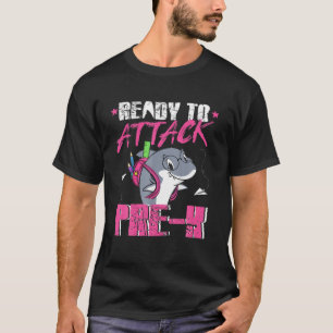T-shirt Les Enfants Prêts À Attaquer Le Requin Pré-K Migno