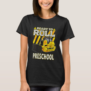 T-shirt Les Enfants Retournent À L'École Bulldozer Prêt À