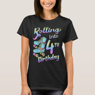 T-shirt Les Enfants Se Roulent Dans 4e Anniversaire Quad S