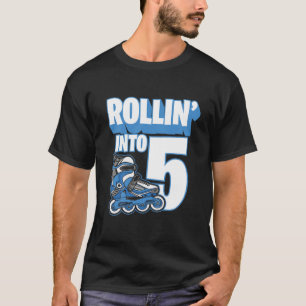 T-shirt Les Enfants Se Roulent En 5 Rouls D'Anniversaire P